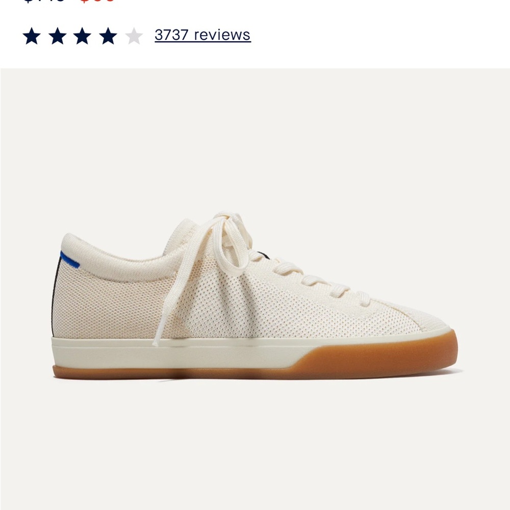 Rothy's Cream and Burgundy Women's Sneakers - Picture 6 of 6